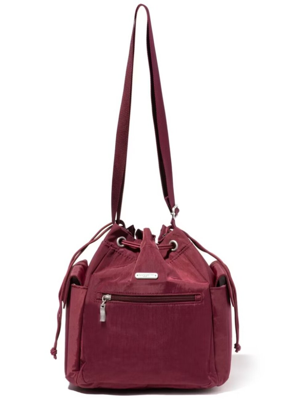 baggallini Dark Cherry Drawstring Crossbody Bag/NWT